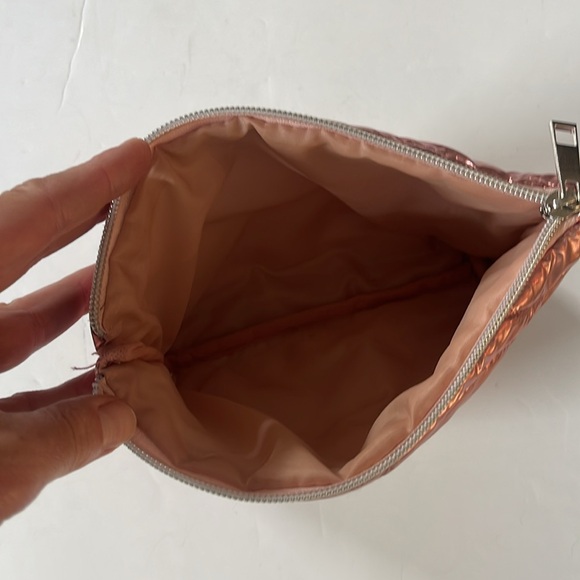 Rose Gold Quilted Cosmetics Pouch - Picture 3 of 4